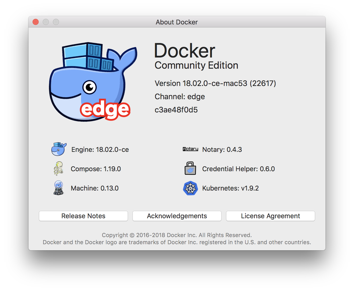 install docker edge for mac